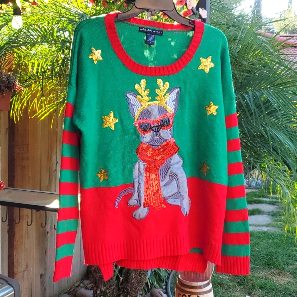 French Bulldog, Holiday, Christmas Sweater